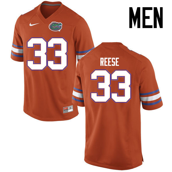 Men Florida Gators #33 David Reese College Football Jerseys Sale-Orange